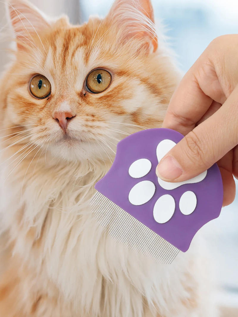 Description Picture 2 of itemCurved Mini Pet Comb for Cats & Dogs - Flea Removal, Facial Deshedding & Grooming Tool