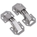 10pcs Cabinet Door Hinges No Drilling Hole Cabinet Hardware Hinges No Slot Required Cold Rolled for Window Cupboard Kitchen Door