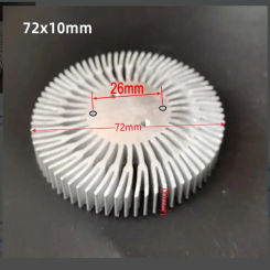 100pcs LED Heatsink Radiator Aluminum 10W Heat Sink Radiator for Household Lamp Radiator Replaceable 72x10mm