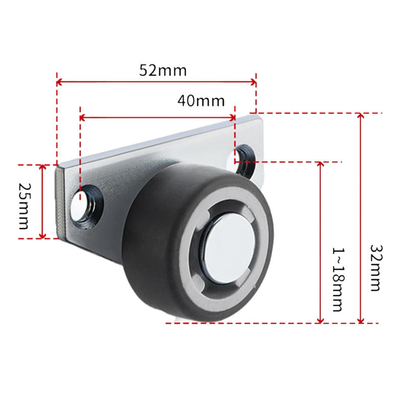 Description Picture 3 of item1pcs Telescopic Mobile Wheels Table Load-bearing Pulley Guide Furniture Moving Silent Right Angle Directional Roller Accessories