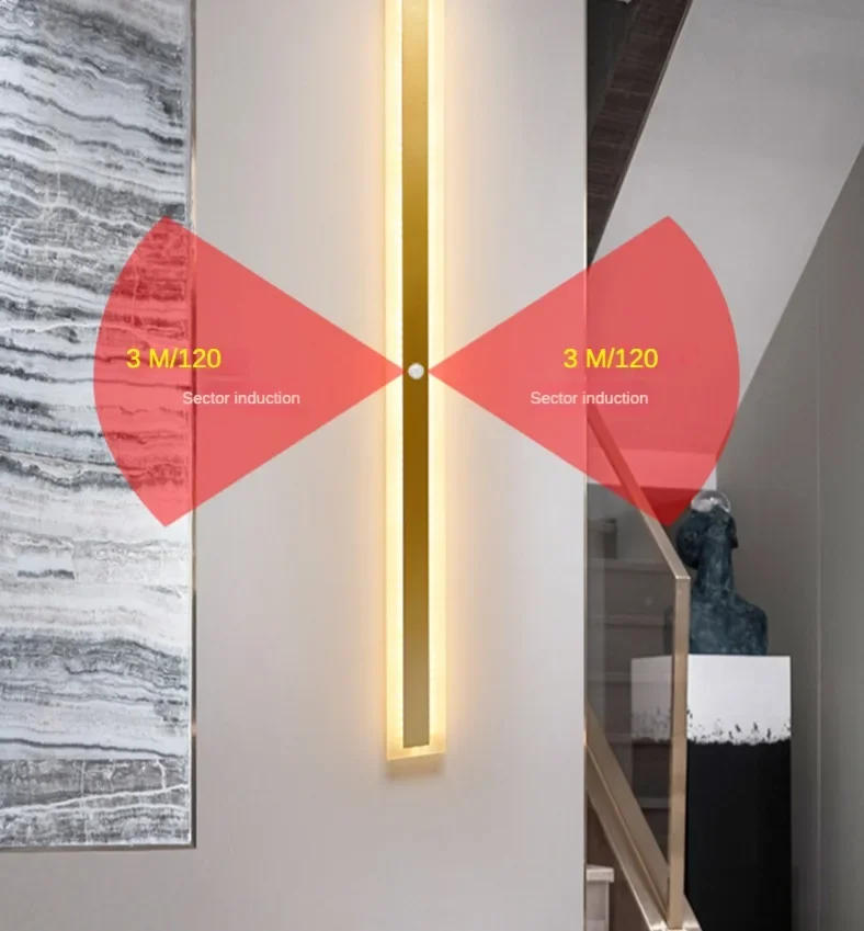 Description Picture 4 of itemWaterproof LED Long Wall Light IP65 Motion Sensor Light Outdoor Lighting Garden Villa Balcony Line Light Wall Washer Lights