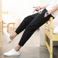 Man Harem Pants Summer Casual Trousers New In Men Clothing Loose Wide Leg Straight Thin Fitness Sweatpants Fashion Streetwear