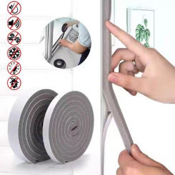 2m/Roll Self-Adhesive Sponge Seal Cuttable Waterproof Soundproof Windshield Impact Seal Door Frame Cabinet Wear Protection Tool