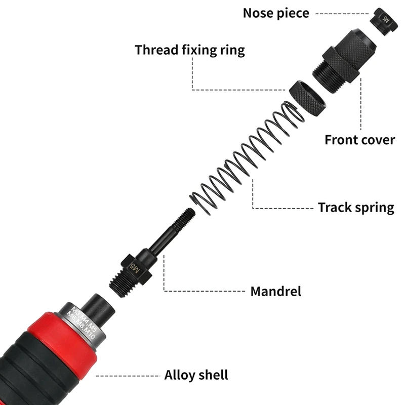 Description Picture 6 of itemM3-M10 Electric Rivet Tool Drill Adapter Grade DIY Plug-In Nut Quick Riveting Tools Kit With Rivet Nuts