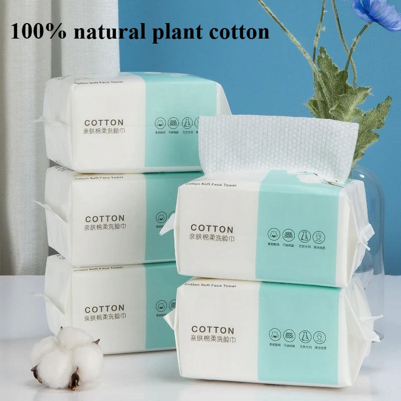 Description Picture 6 of itemReusable thickened face towel One pack of 50/100 pieces per pack Travel cleanser wet dry makeup remover cotton soft fabric tool