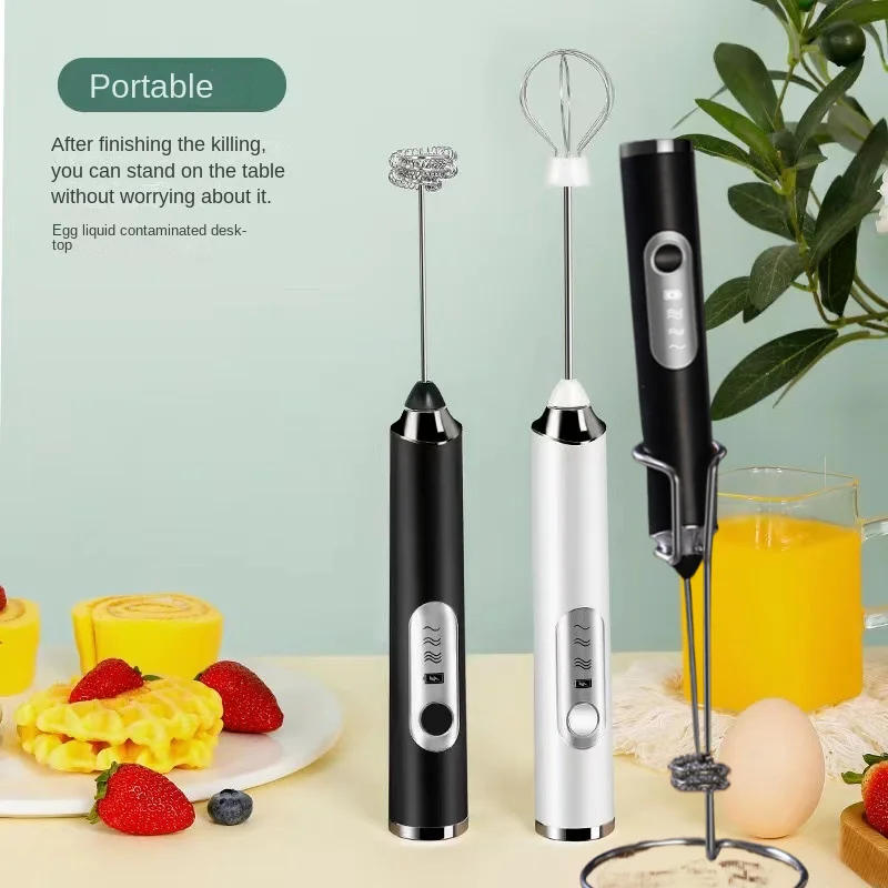 Description Picture 2 of itemEgg Beater Wireless Electric Milk Fother Whisk USB Rechargeable Handheld Coffee Blender Milk Shaker Mixer Foamer Food Blender