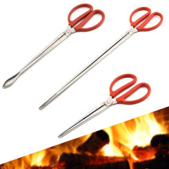 Durable Seafood Hand Tool Stable  Multifunction Stainless Steel Crab Tongs Eels Clip Long Handle Kitchen Anti Slip