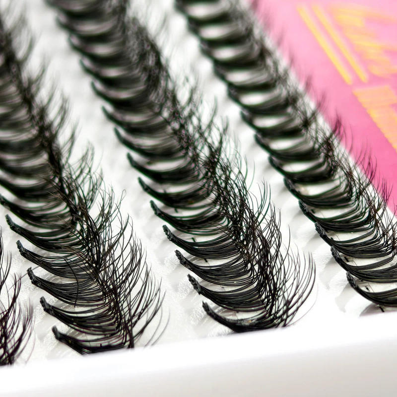 Description Picture 6 of item280pcs Fluffy Curly eyelashes extensions 10-18mm Natural  cluster lashes Volume lash False Eyelashes makeup supplies
