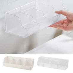 Self Adhesive Bathroom Holder Punch free 4 Compartment Organizer Wall Storage Shower Storage Shelf For Kitchen And Shower