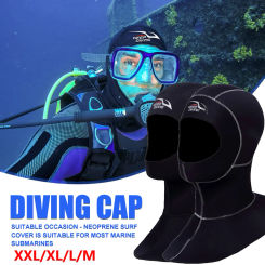 3MM Diving Hood Hat Neoprene Scuba Diving Hood Swimming Hat Wetsuit Hood for Men Women Keep Diving Scuba Diving Hood (XXL-M)