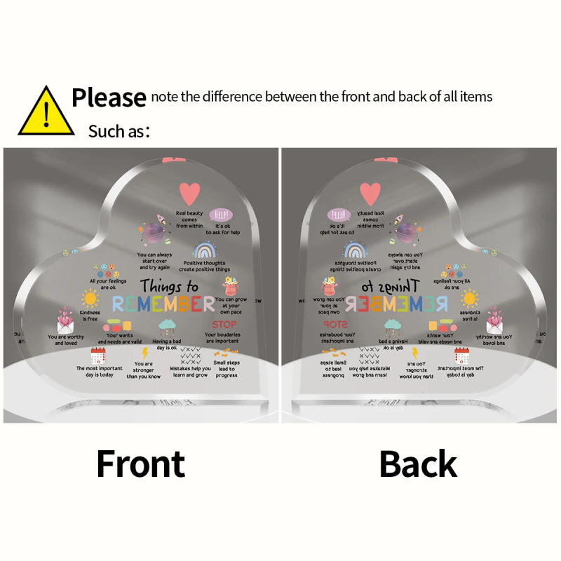 Description Picture 3 of itemAcrylic Decorative Sign for Mental Health& Affirmations,Eclectic Tabletop Plaque for Therapy,Social Worker Positive Mindset Gift