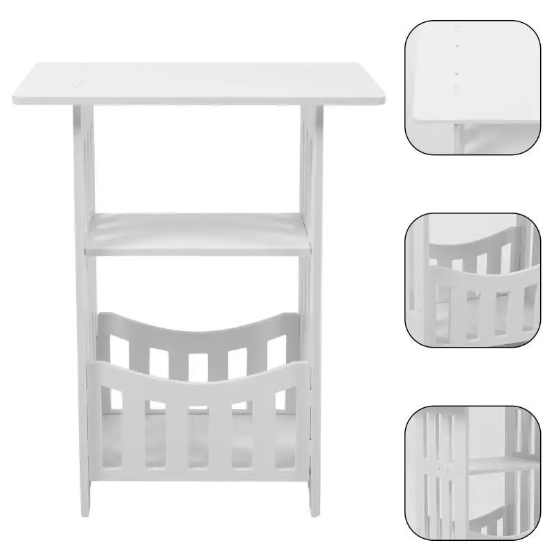 Description Picture 2 of itemBedside Table Simple European Style Living Room Sofa Side Table Removable Bedroom Nightstand Hollow Bedside Tables Furniture