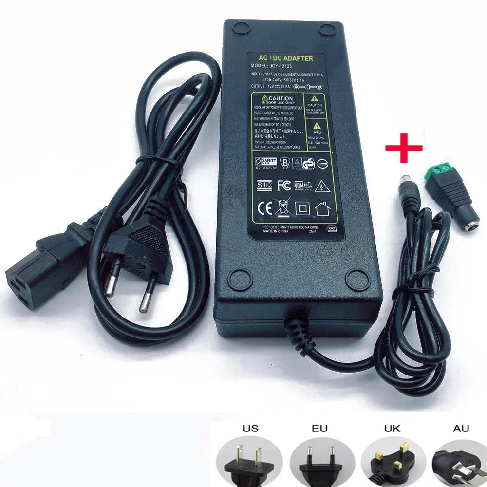 Description Picture 2 of item12V 12.5A 12.5 amp 150W DC EU/US UK AU POWER Supply ADAPTER Transformer LED Strip Light