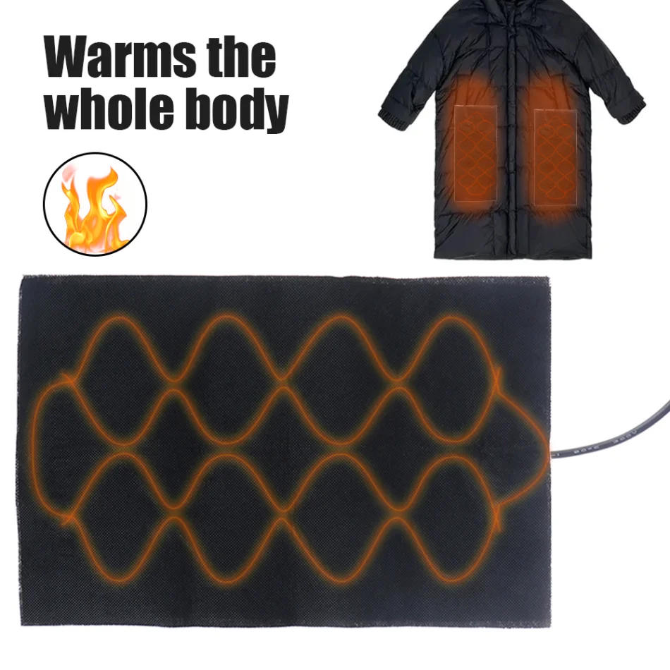 Description Picture 6 of item5V USB Warm Paste Pad Carbon Fiber Heating Pad Body Warmer Fast-Heating Heating Film Electric Winter Infrared Fever Heat Mat