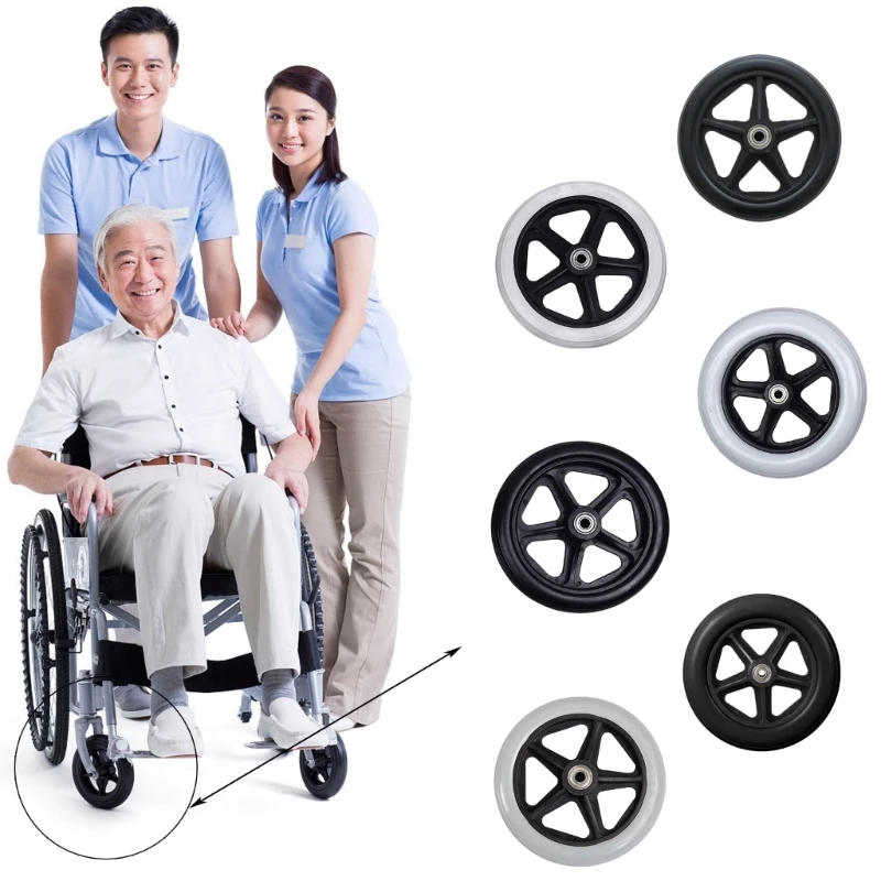 Description Picture 5 of item2Pcs Front Caster Solid Tire Wheel for Electric & Manual Wheelchairs DropShipping