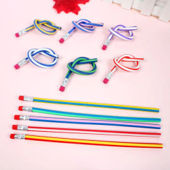 20Pc Colorful Flexible Bend Painting Pencils with Eraser for Kids boy girl Birthday Party Favors Back To School Prize Goodie Bag