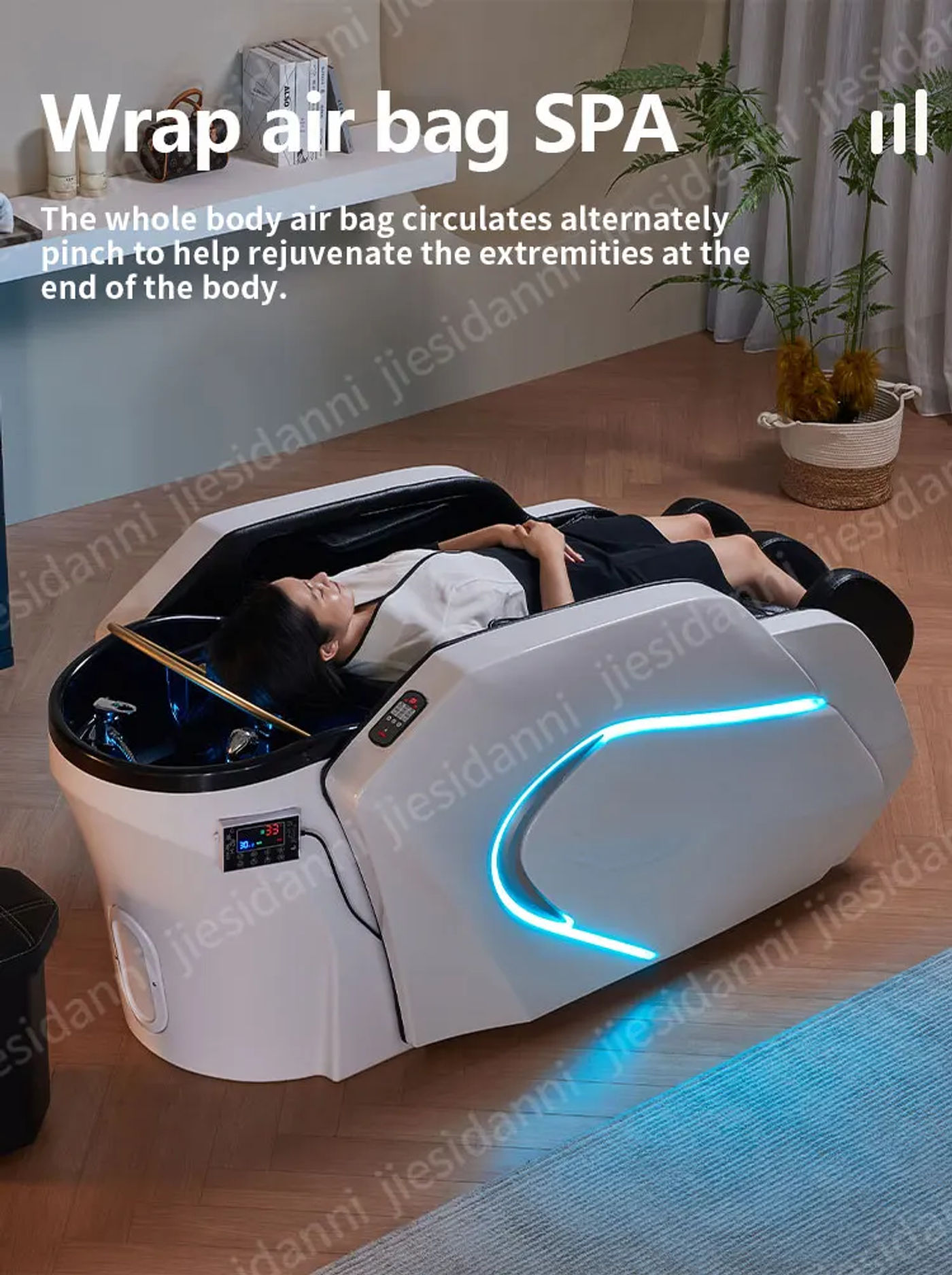 Description Picture 4 of itemBeauty Salon Chairs Professional Makeup Chair Shampoo Bed Spa Hair Luxury Hairdressing chaise coiffure Treatment Shampoo Bed