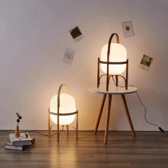 Modern Floor Lamp Art Modern Simple Led Wood Light Living Room Study Bedroom Bedside Lamp Home Restaurant Decoration Lightp