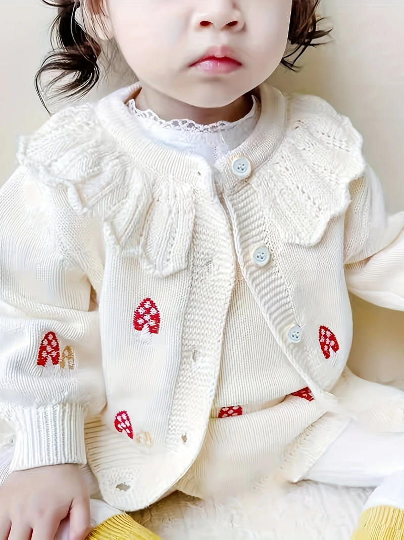 Description Picture 2 of itemAutumn Sweater Cardigan Toddler Autumn Knitted Sweater Baby Girl Clothes Spring and Autumn Jacket
