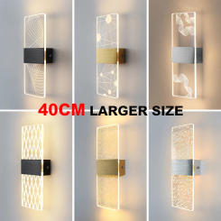 40cm Larger Size Acrylic Wall Light LED Indoor Sconce Lamp Bedroom Living Room Bedside Lamps Modern Nordic Decor 10W AC85-265V