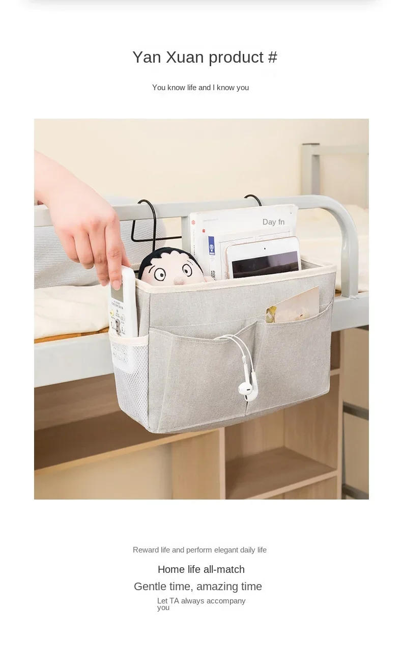 Description Picture 3 of itemPortable Baby Care Essentials Hanging Organizers Crib Storage Cradle Baby Crib Organizer Diaper Bag Linen Baby Bed Accessories