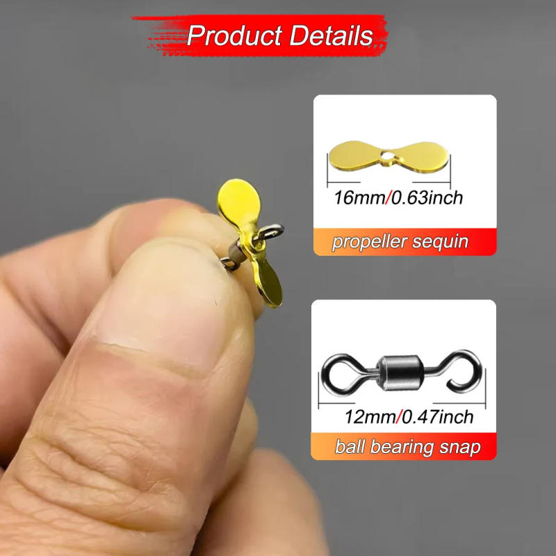 Description Picture 6 of item5Pcs Insect Lures Bait Fly Hooks Flies Fly Fishing Propeller Sequins Fishhook Trout Fly Fishing Lure