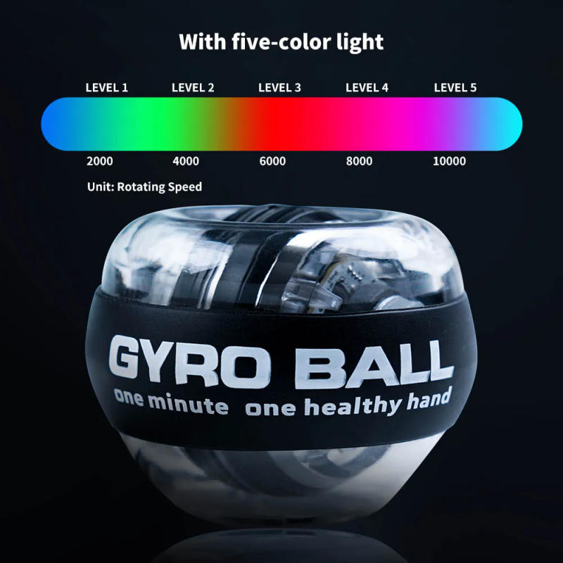 Description Picture 6 of itemWrist Ball Auto-Start Power Trainer Ball Wrist Strengthener Gyroscope Forearm Fitness Exerciser Power Gyro Ball Hand Trainer