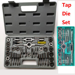 40/20 In 1 Tap And Die Set M3-M12 Male Thread Screw Threading Tool Kit Alloy Steel Female Mechanical Professional Tools Machine