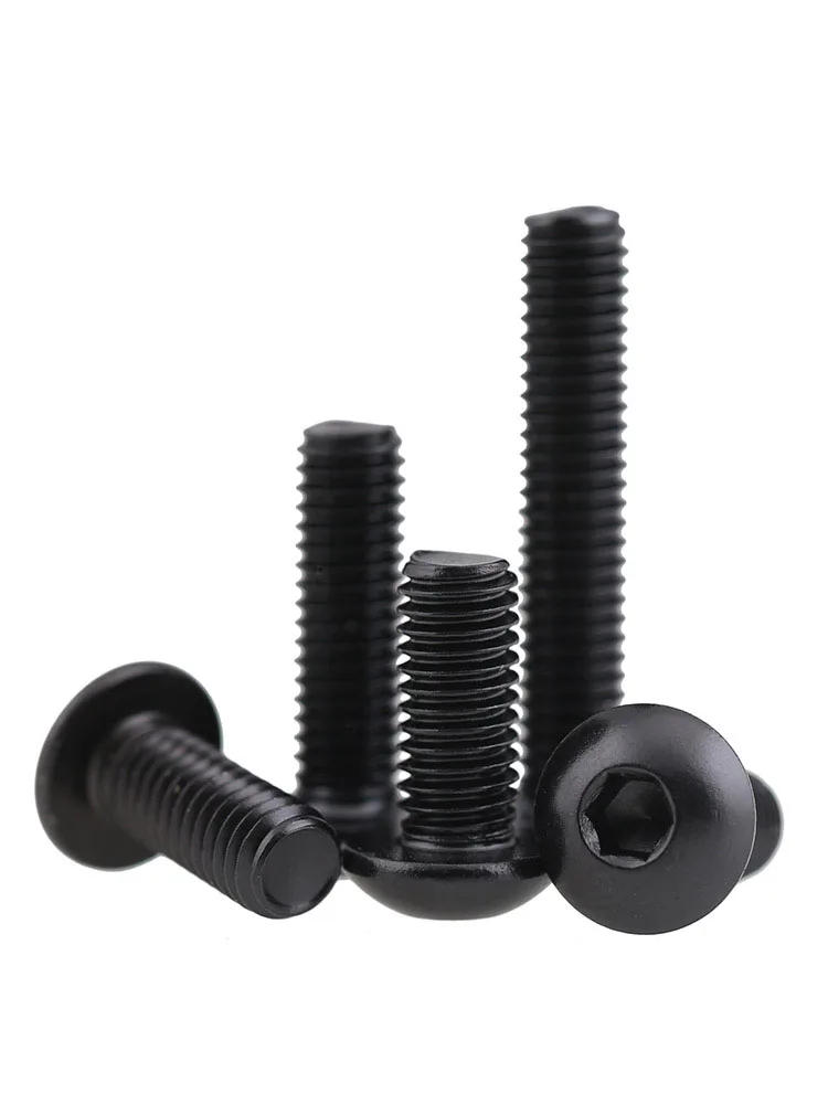 Description Picture 3 of itemM2 M2.5 M3 M4 M5 M6 M8 Round Black 304 A2 Stainless Steel Hex Screws Hexagon Screw Cap Socket Button Head Allen Furniture Bolt