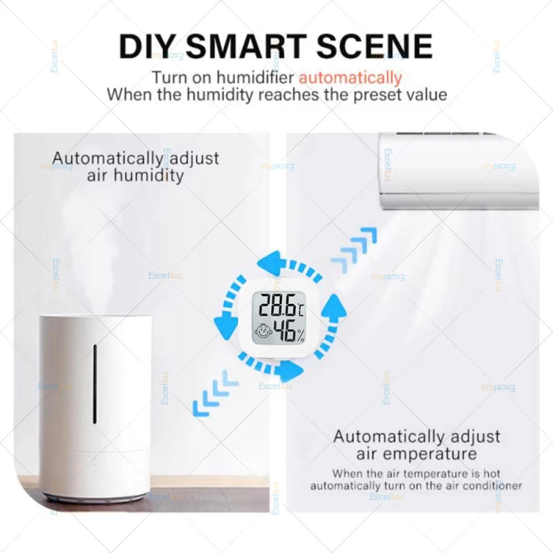 Description Picture 6 of itemTuya Zigbee3.0 Smart Home Temperature Humidity Sensor With LCD Digital Screen Works With Google Assistant , Need Tuya Zigbee Hub