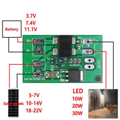 Automatic Solar Panel Battery Charger Board Night Light LED Lamp Control Switch Garden Street light 3.7V 7.4V 11.1V Module