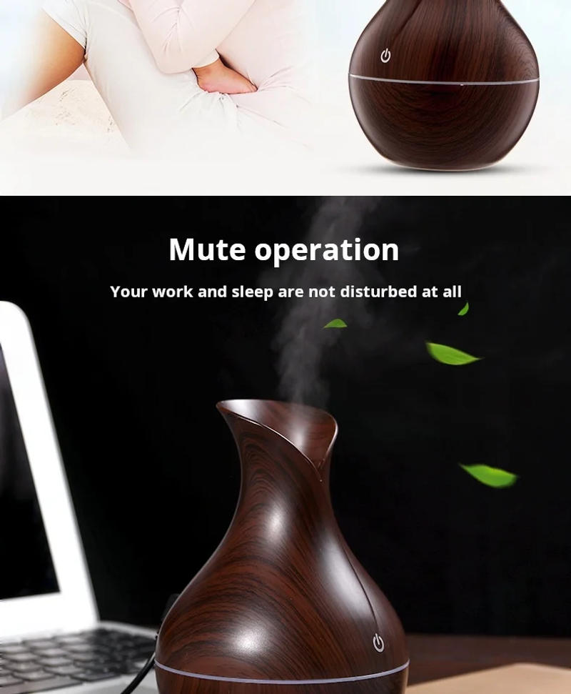 Description Picture 4 of itemMini Portable Ultrasonic Humidifier Wood Grain Design for Desktop Bedroom Student Office Quiet Home Car Use New Model