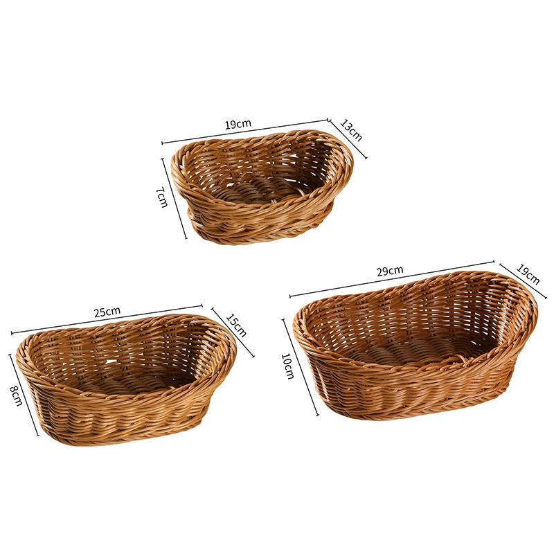 Description Picture 2 of itemImitation Rattan Yuanbao-Shaped Fruit Plate Creative Household Storage Baskets Picnic Snacks Sundry Baskets Dried Fruit Tray