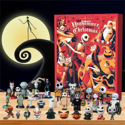 24 Days Halloween Horror Doll Advent Calendar Halloween Ghost Bat Pumpkin Horror Toys Countdown Calendar Novelty Gifts Box
