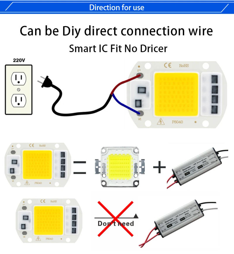 Description Picture 6 of itemLED matrix 3W 5W 7W 10W 12W 20W 30W 50W smart chip IC lamp for indoor downlight searchlight matrix outdoor spotlight floodlight