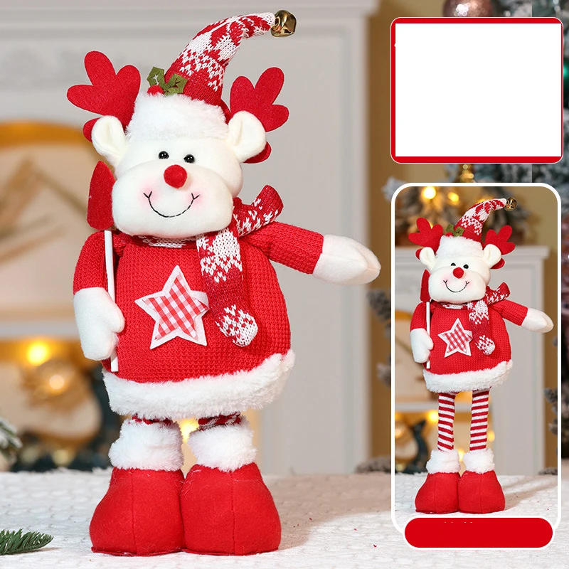 Description Picture 4 of itemTelescopic doll Christmas doll ornaments cartoon knitting wind old snowman Christmas decorations, interior decoration, Christmas
