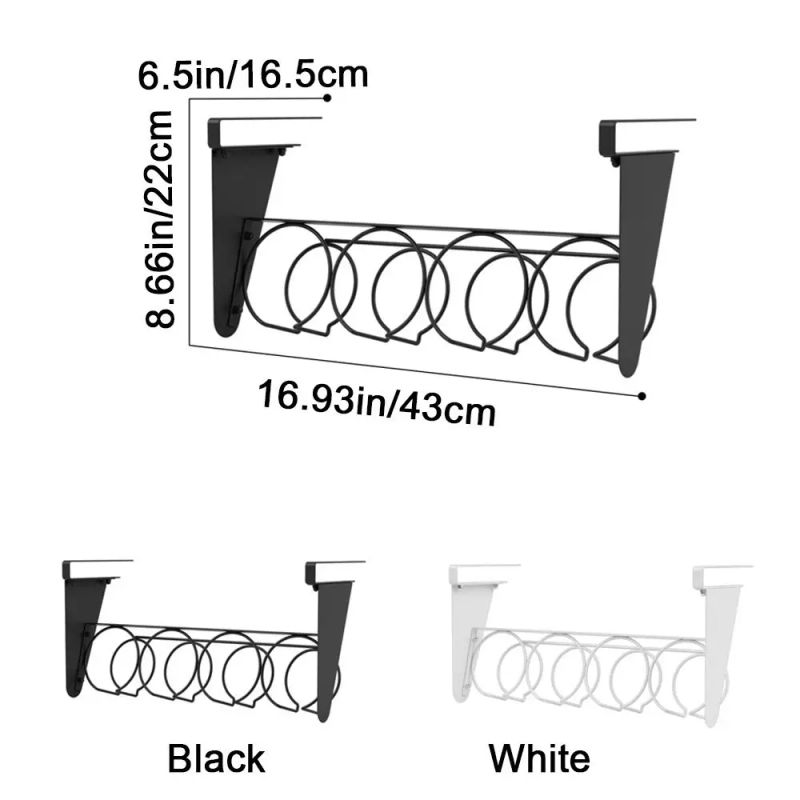 Description Picture 2 of itemCarbon Steel Under Cabinet Water Bottle Organizer Large Capacity Wall Mounted Water Bottle Hanging Holder Space Saving