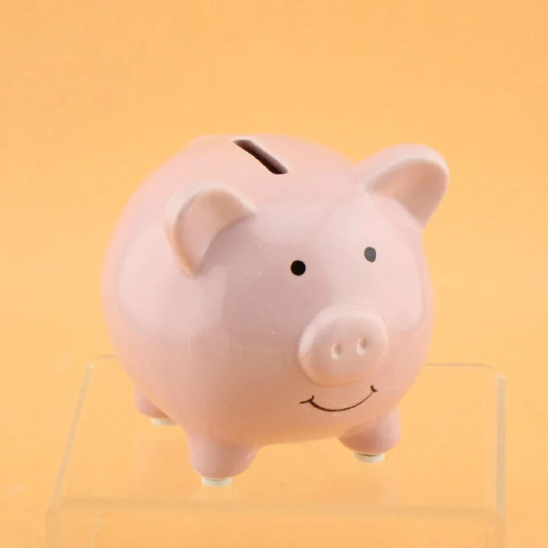Description Picture 4 of item1PCS Ceramic small Cute Pig Piggy Bank ornaments Figurines Pink Pig saving money box Coin storage Money Boxes kids gifts Crafts
