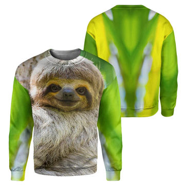 New Autumn 3D Cute Animals Jesus Hamster Sloth Printed Sweatshirts Kid Fashion Funny Pullovers Top Long Sleeves Clothing Clothes