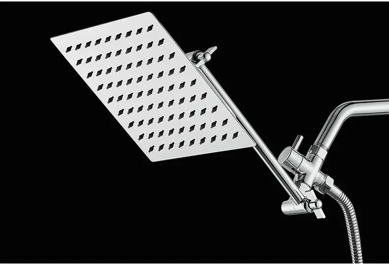 Description Picture 4 of itemShower Shower Set with Extended Bracket and Gear Adjustable Arm, Stainless Steel Top Spray Shower Bathroom Fixture Accessory