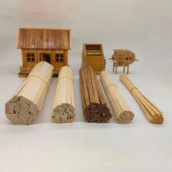 10Pcs 30CM Bamboo Wood Material DIY Furniture Handmade Building Model Supplies Handmade Craft Lantern Making Ornaments