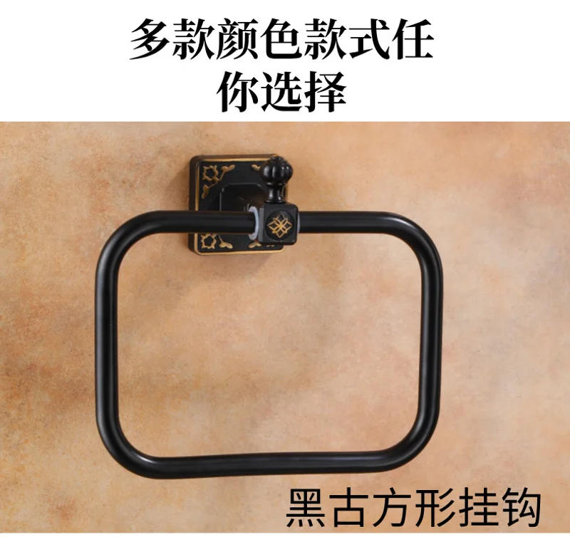 Description Picture 6 of itemAntique Europe Towel Ring Bath Towel Rack Wall-Mounted Aluminium Classic Round Shelf Bathroom Accessories