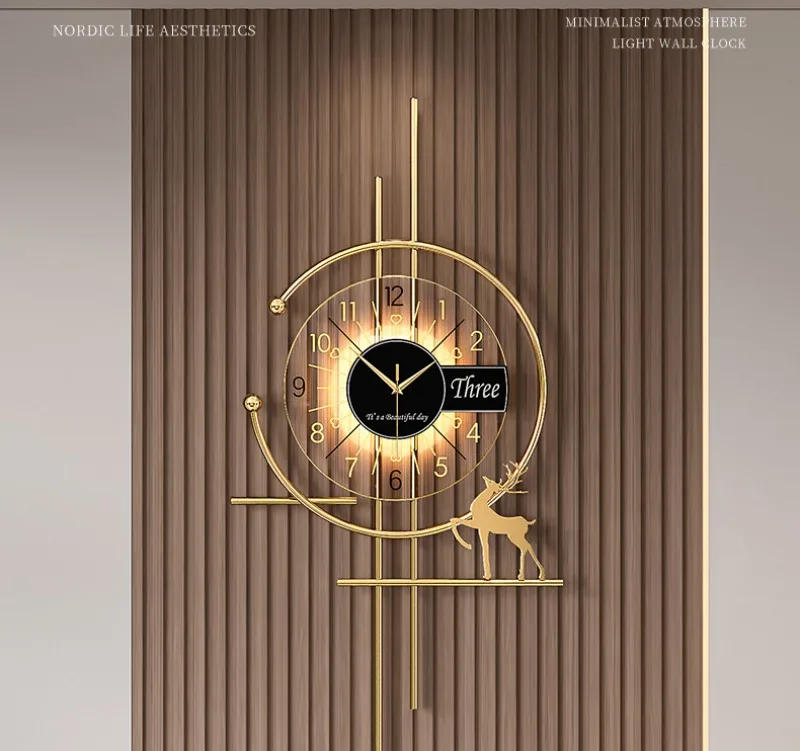 Description Picture 2 of itemModern Wall Clock Noiseless Living Room Bedroom Wall Clocks Luxury Design Large Size Clocks Nordic Minimalist Home Decoration