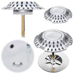 Tub Stopper Bathtub Drain Plug Anti-Clogging Drain Cover with Strainer Hair Stopper Catcher for 1.57 To 2.2 Inch Bath Drain Hole