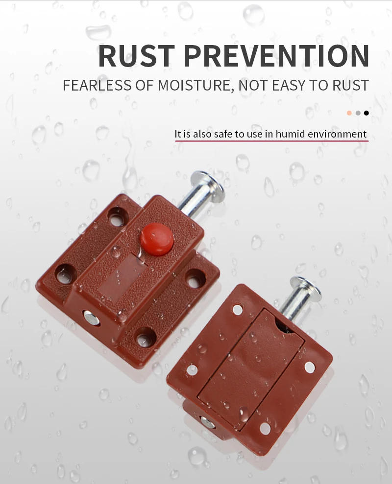 Description Picture 6 of item1pcs Hot Sale Door Latch Spring Button Cabinet Drawer Door Stop Abs Plastic Furniture Safety Lock Small Convenient