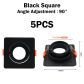 5pcs black square