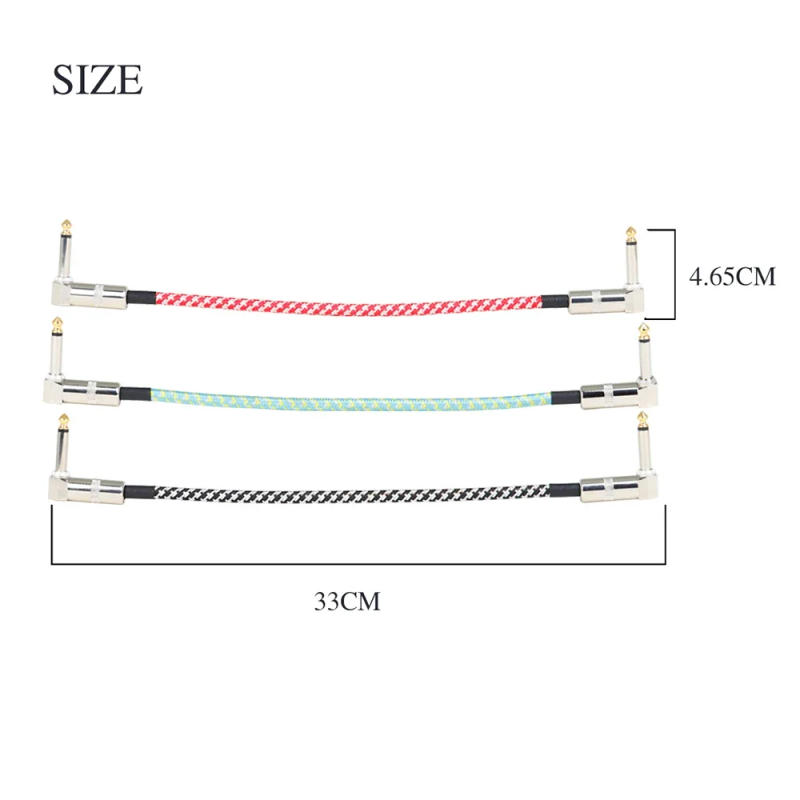 Description Picture 4 of itemIRIN 3Pcs Guitar Pedal Cable AUX Wire Cord 6.5 to 6.5 Jack Nylon Braided Audio Cables for Electric Guitar Bass Music Amplifier