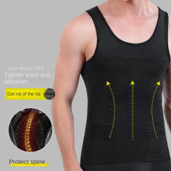 Men Slimming Shaper Posture Vest Male Tummy Abdomen Corrector Compression Body Modeling Fat Burner Chest Tummy T-Shirt Corset