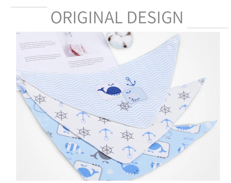 Description Picture 5 of itemINSULAR Newly Baby Bibs 3pcs Baby Bandana Bib Cotton Babadores Infant Towel For Boys And Girls Baby Clothing Infant Accessories