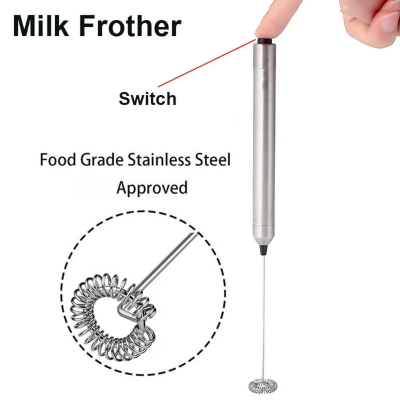 Description Picture 2 of itemW8KC Milk Frother Handheld Foam Maker Whisk Drink Mixer Mini Foamer for Lattes Coffee